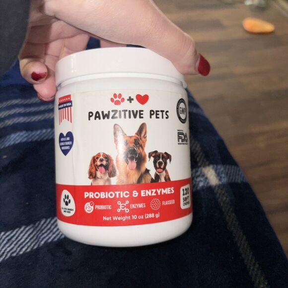 Pawzitive Pets Other - Probiotics for Dogs Digestive Health Dog Probiotic Chews 120 Count Exp 01/2027